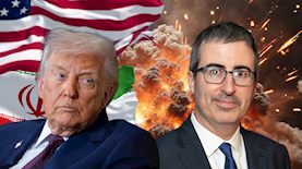 ג'ון אוליבר ודונלד טראמפ, צילום: shutterstock