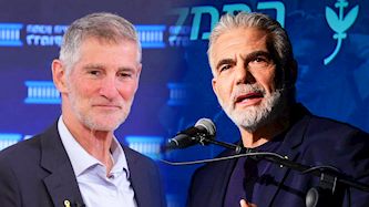 יאיר לפיד ויאיר גולן, צילום: המכון הישראלי לדמוקרטיה, פלאש 90/ אבשלום ששוני