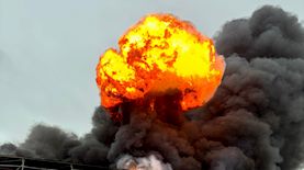 פגיעה ישירה במפעל נאות חובב, צילום: כבאות והצלה לישראל