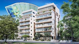 הפרויקט של חברת אפרים פלינר ברחוב בני דן בתל אביב (הדמיה סטודיו מעין גולן – הדמיה אדריכלית)