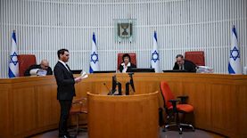 השופטת ברק ארז עם שופטים נוספים, צילום: יונתן זינדל/ פלאש 90