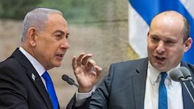 נפתלי בנט, בנימין נתניהו, צילום: Yonatan Sindel/Flash90, Dor Pazuelo/Flash90