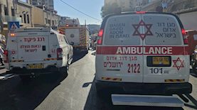 זירה מרפסת קרסה בירושלים, צילום: דוברות מד"א