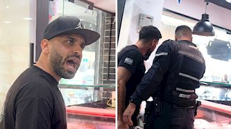 "מוחמד הגבר" לצד כוחות הפיקוח והאכיפה במהלך הביקורת, צילום: מסך טיקטוק @batyam_city