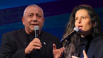 מירי מסקיה וגדי איזנקוט, צילום: יונתן סינדל, משה שי פלאש90