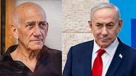 אהוד אולמרט ובנימין נתניהו, צילום: אבשלום ששוני  חיים גולדברג/פלאש90
