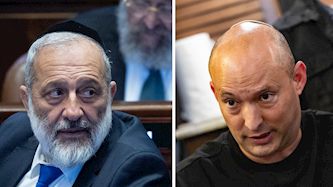 נפתלי בנט אריה דרעי, צילום: חיים גולדברג יונתן זינדל פלאש 90