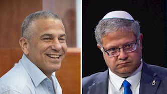 איתמר בן גביר ינון מגל, צילום: חיים גולדברג יונתן זינדל פלאש 90