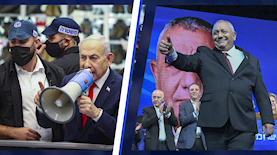 איזנקוט ונתניהו, צילום: אבשלום ששוני, יעקב לדרמן, פלאש 90