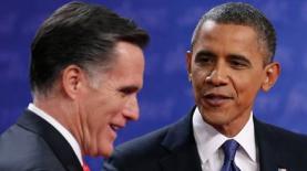 מתעמתים. ברק אובמה ומיט רומני (צילום מסך BBC NEWS) (צילום: Getty images Israel), צילום: Getty images Israel