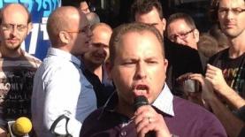 חיים הר זהב בהפגנה היום מול מצודת זאב (צילום: אלכסנדר כץ), צילום: צילום: אלכסנדר כץ